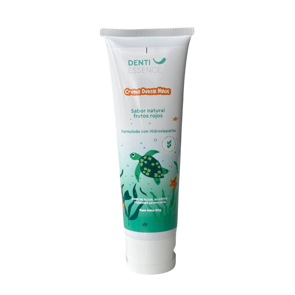 Crema dental para niños sin flúor