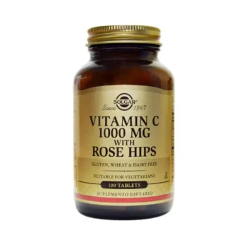 VITAMINA C CON ROSE HIPS 100 TABLETAS SOLGAR