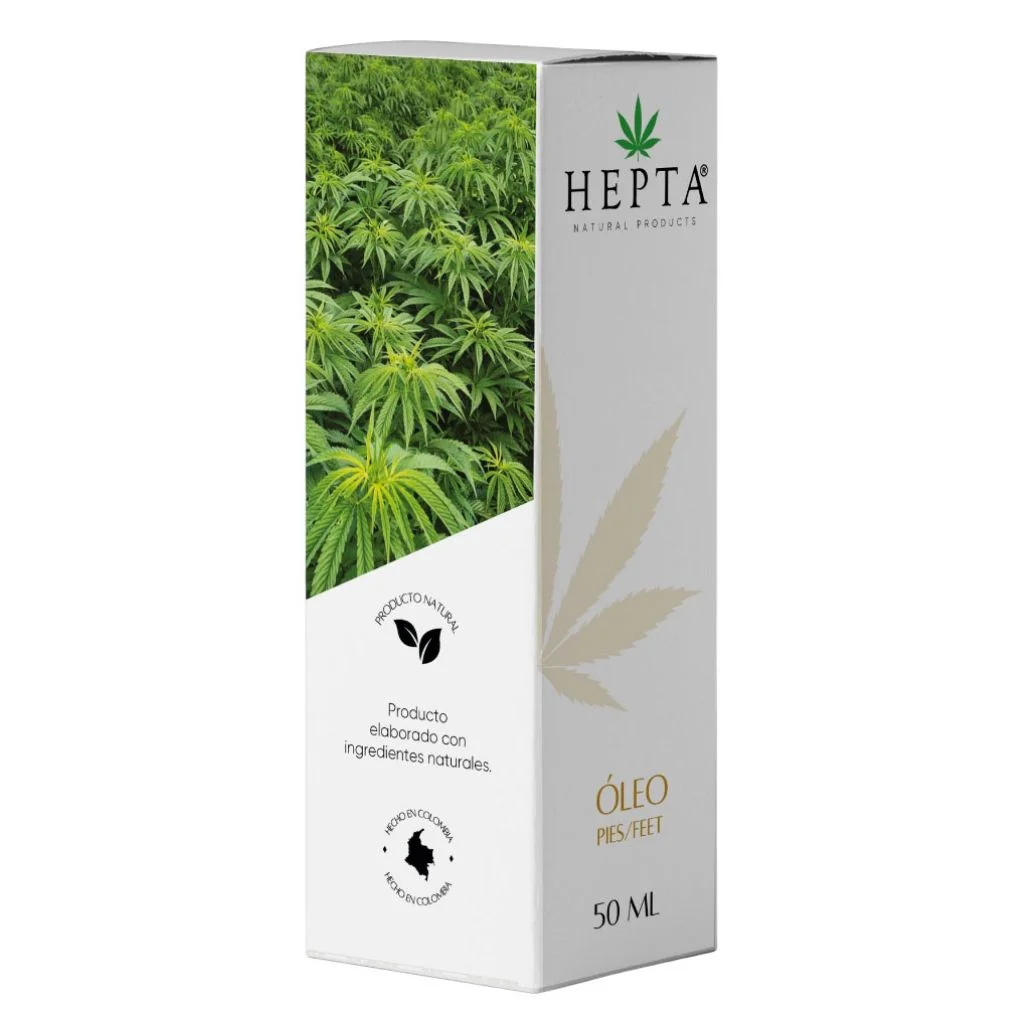 Fórmula Fresca y Regeneradora Composición natural con menta eucalipto y caléndula óleo para pies HEPTA