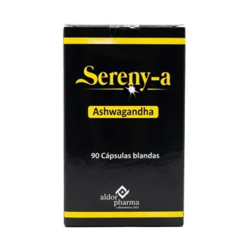 Caja de Sereny-a Ashwagandha de 90 cápsulas blandas de aldor pharma laboratorios