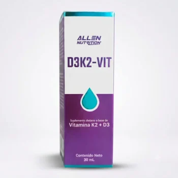 Caja de Vitamina D3 K2 gotas D3K2-VIT Allen Nutrition 30 ml suplemento dietario